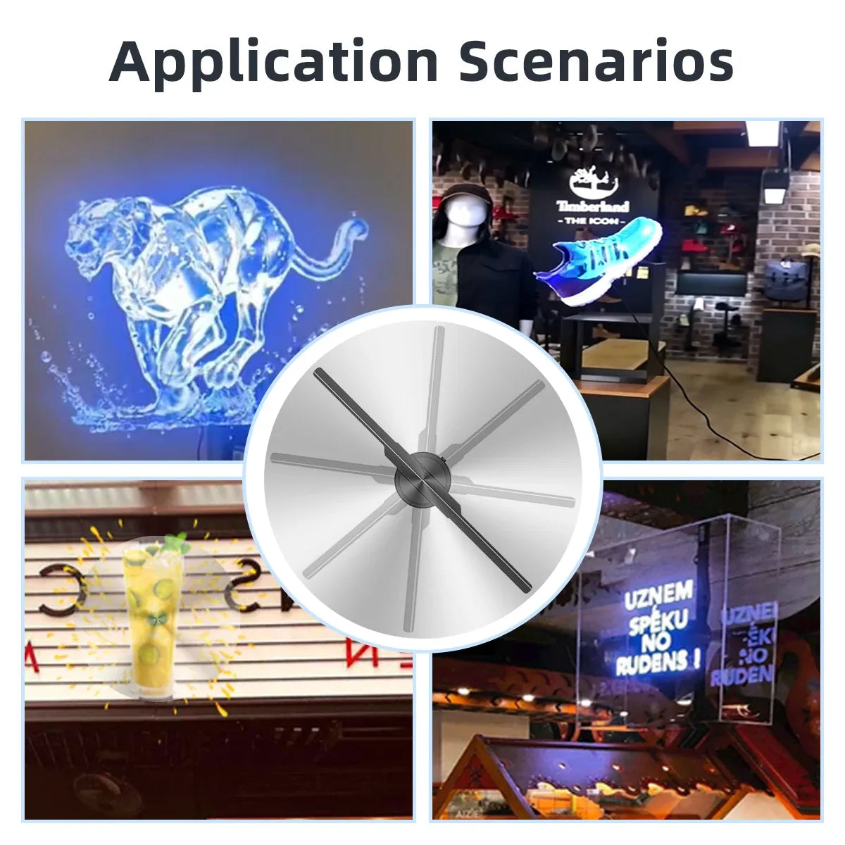 3D Hologram Fan Projector